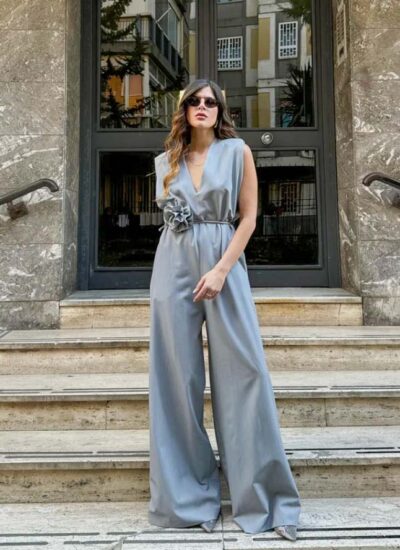 Yasmine Grey Jumpsuit