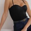 Fanis Black Push Up Top