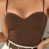 Fanis Brown Push Up Top