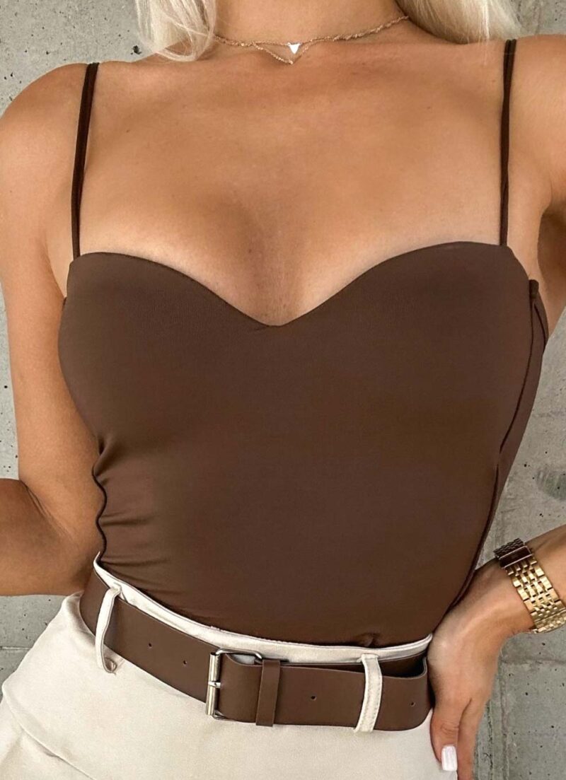 Fanis Brown Push Up Top