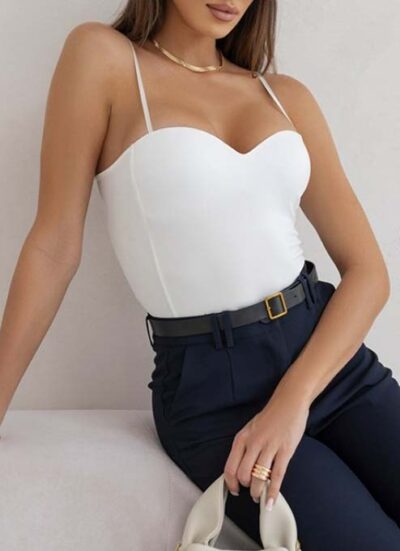 Fanis White Push Up Top