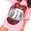 Dollars Pink T-Shirt Dress