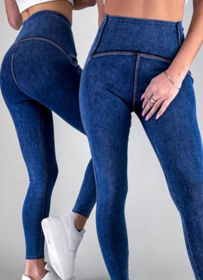 Epic Dark Blue Denim Leggings