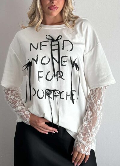 Need Noney White T-Shirt