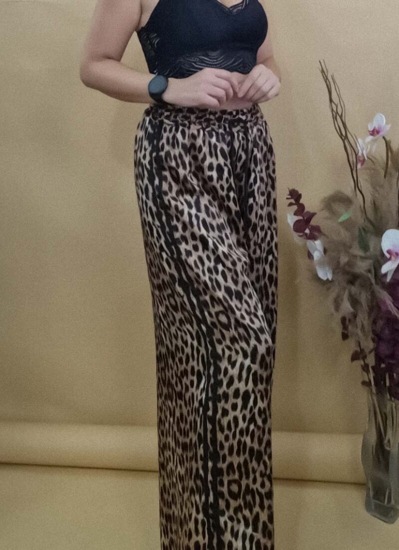 Peyton Animal Print Black Pant