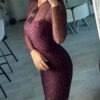 Amir Dark Red Dress