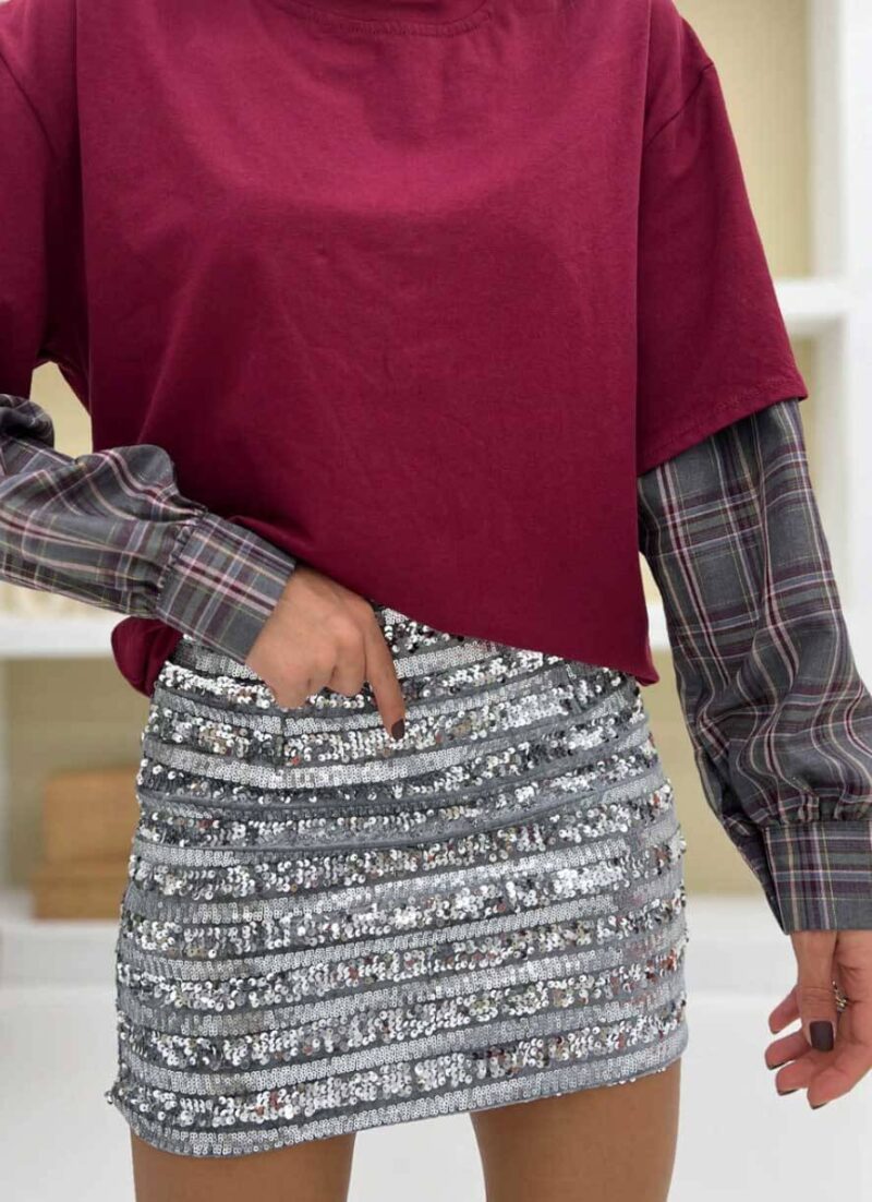 Carmela Silver Skirt