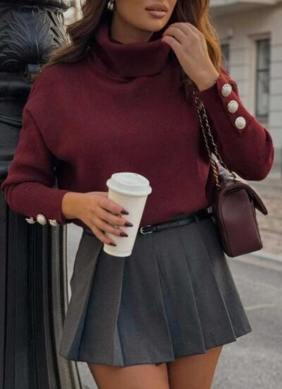 Daily Dark Red Blouse