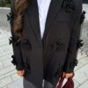 Flora Black Blazer