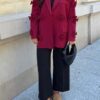 Flora Dark Red Blazer