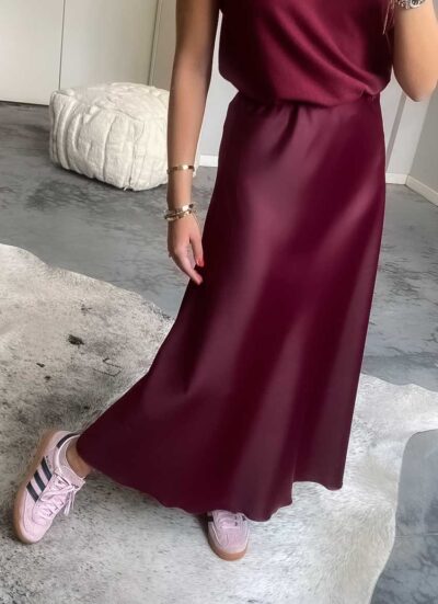 Heidi Dark Red Skirt