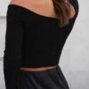 Lila Black Blouse