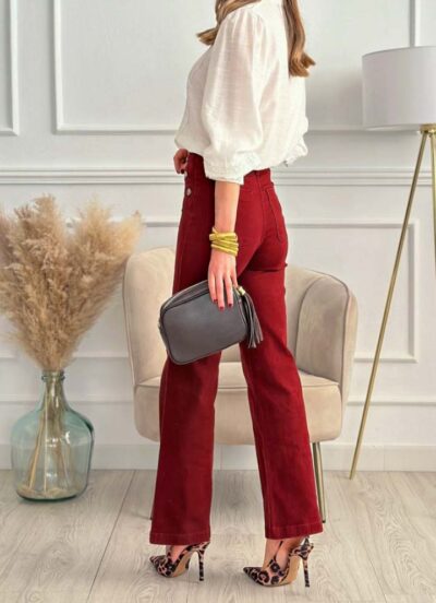 Melitina Dark Red Pants