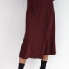 Aurelia Dark Red Midi Skirt