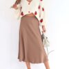 Aurelia Beige Midi Skirt