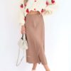 Aurelia Beige Midi Skirt