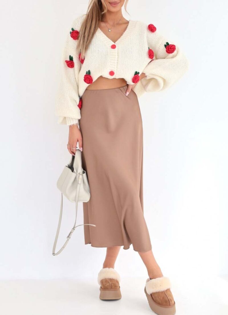 Aurelia Beige Midi Skirt