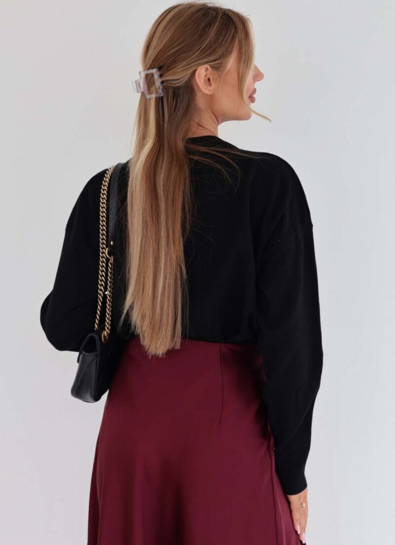 Aurelia Dark Red Midi Skirt