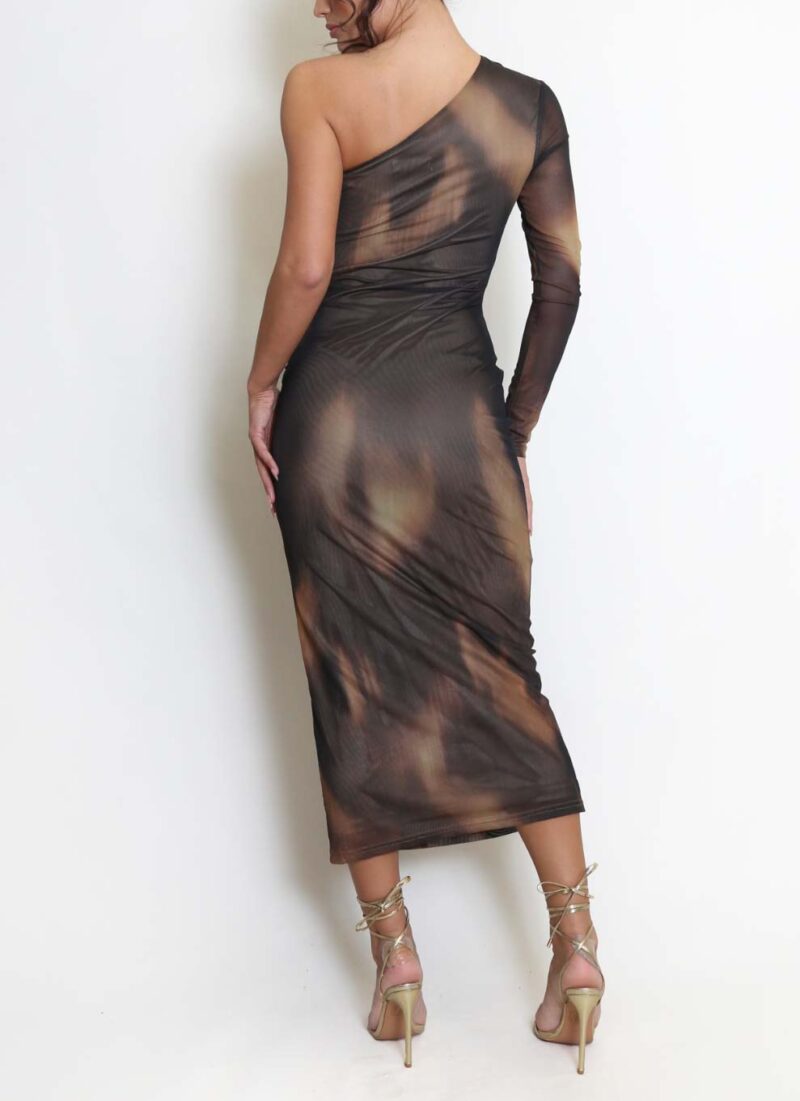 Brita Brown Midi Dress