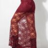 Celin Dark Red Maxi Skirt