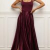 Elixir Dark Red Maxi Skirt