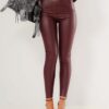 Ducel Dark Red Leggings