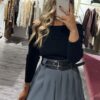 Emily Dark Grey Skirt