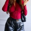 Leroy Dark Red Bodysuit