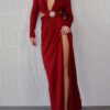 Mary Dark Red Maxi Dress