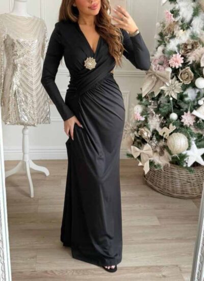 Mary Black Maxi Dress