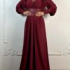 Sila Dark Red Maxi Dress