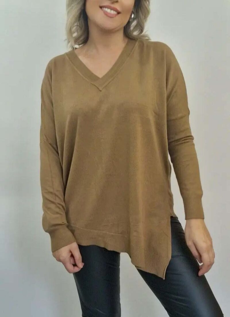 Zaida Camel Blouse