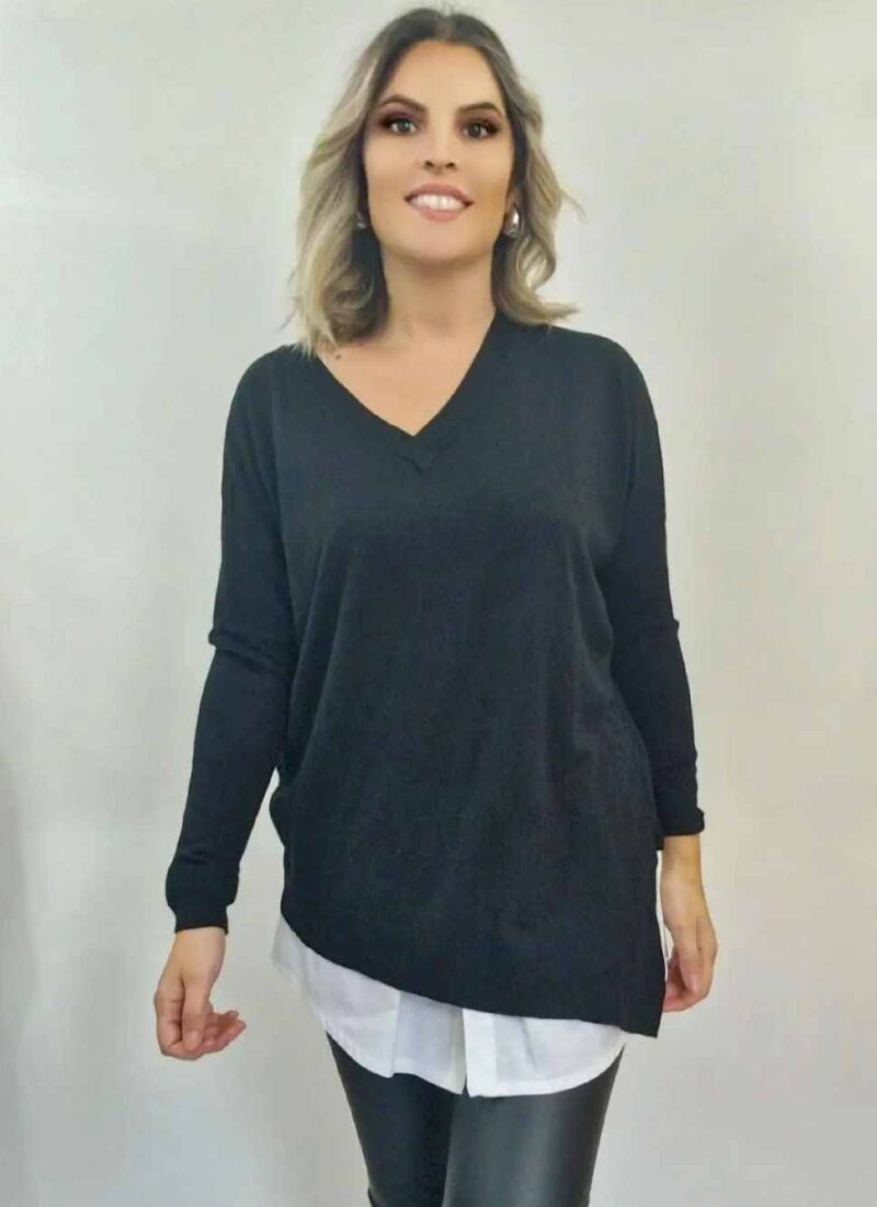 Zaida Black Blouse