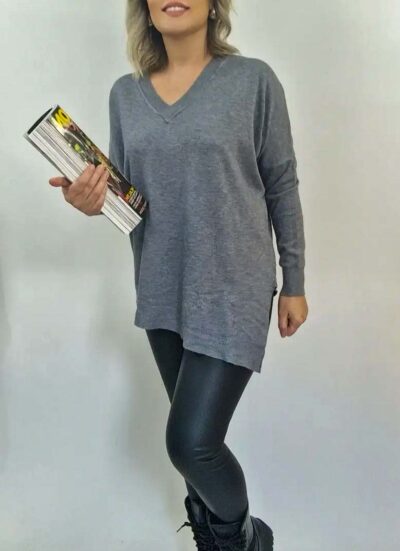 Zaida Grey Blouse