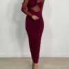 Abigeil Dark Red Dress