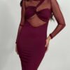 Abigeil Dark Red Dress