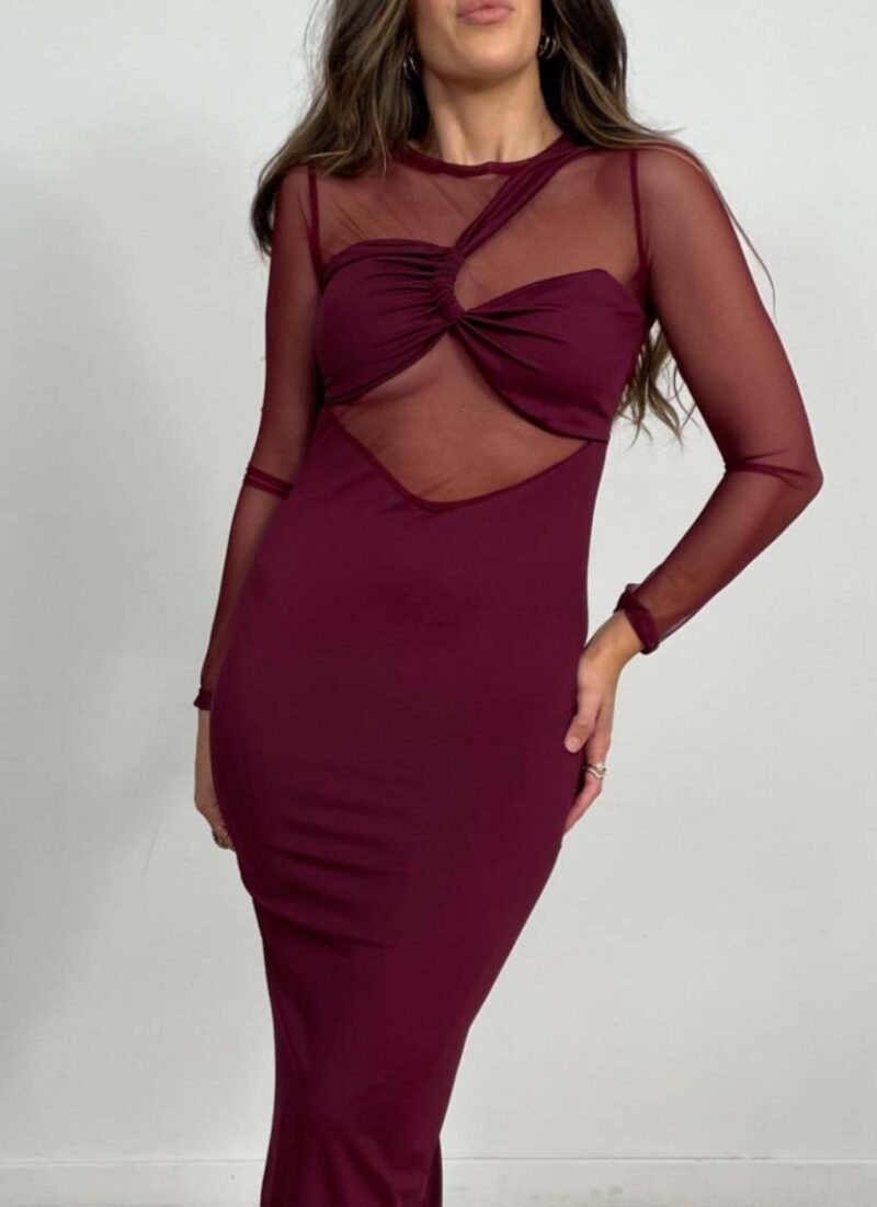 Abigeil Dark Red Dress