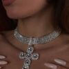 Coralia Silver Necklace Chocker