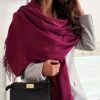 Ilianna Dark Red Pashmina