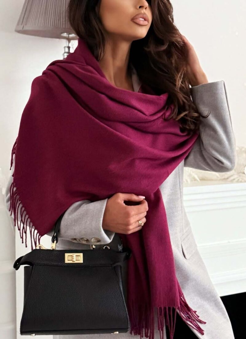 Ilianna Dark Red Pashmina