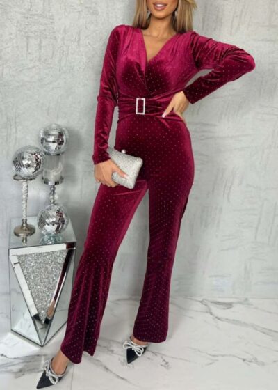 Martini Dark Red Jumpsuit