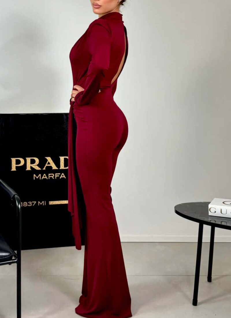 Orsalia Dark Red Jumpsuit