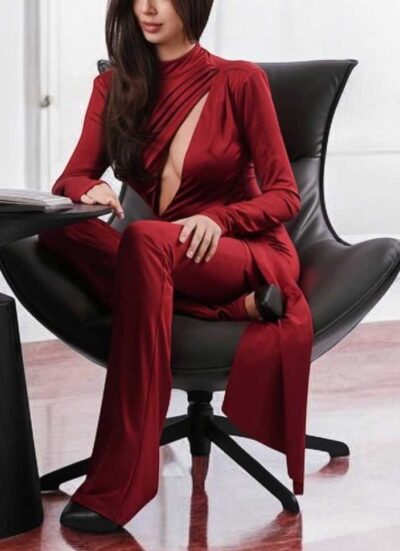 Orsalia Dark Red Jumpsuit