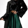 Winta Black Crop Blouse