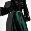 Winta Black Crop Blouse