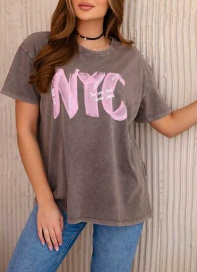 New York T-Shirt Pink