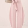 Ballon υφασμάτινο παντελόνι με φιόγκο ANDORA Pink