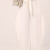 Ballon υφασμάτινο παντελόνι με φιόγκο ANDORA Off White