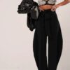 Ballon υφασμάτινο παντελόνι με φιόγκο ANDORA Black
