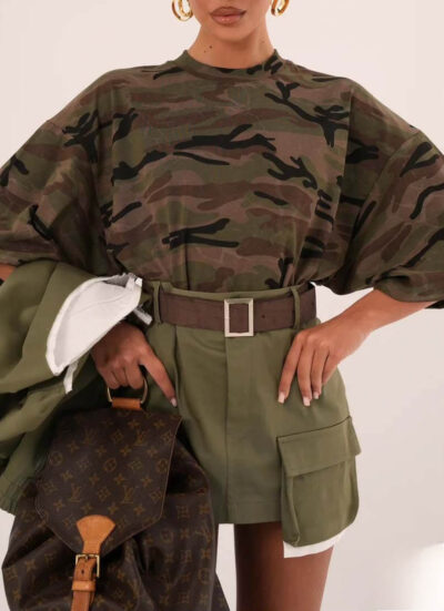Κοντομάνικο oversized T-Shirt παραλλαγής ARMY